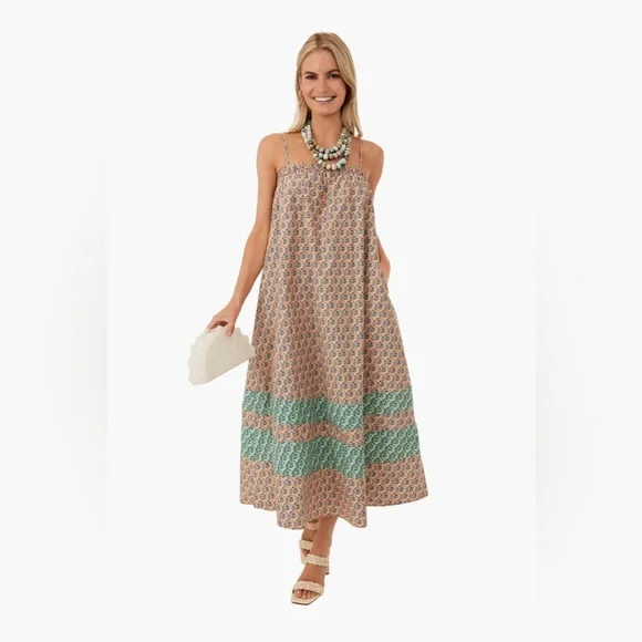 NWT Rhode Jawahar Garden Peach Bloom Heera Dress - Picture 2 of 4